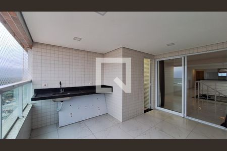 Varanda da sala de apartamento para alugar com 3 quartos, 180m² em Caiçara, Praia Grande
