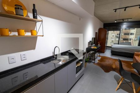 Sala/Cozinha de kitnet/studio à venda com 1 quarto, 35m² em Cidade Baixa, Porto Alegre