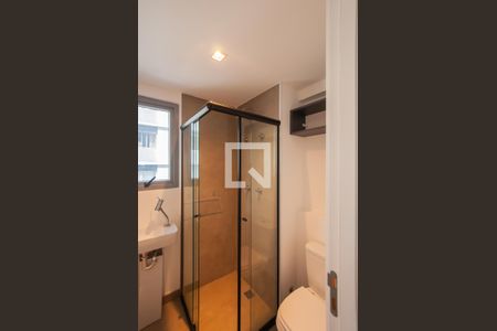 Banheiro de kitnet/studio para alugar com 1 quarto, 24m² em Jardim Paulista, São Paulo