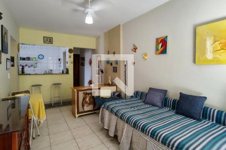 Sala de apartamento para alugar com 1 quarto, 58m² em Guilhermina, Praia Grande