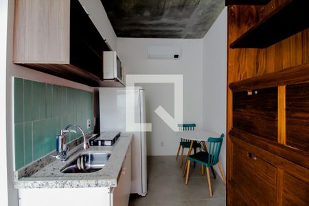 Cozinha de kitnet/studio para alugar com 1 quarto, 24m² em Centro Histórico de São Paulo, São Paulo