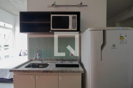 Cozinha de kitnet/studio para alugar com 1 quarto, 24m² em Centro Histórico de São Paulo, São Paulo