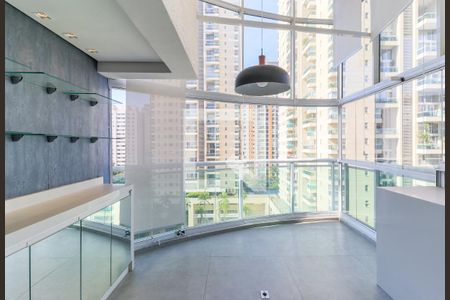 Varanda da Sala de apartamento à venda com 1 quarto, 80m² em Campo Belo, São Paulo