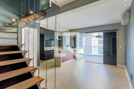 Sala de apartamento à venda com 1 quarto, 80m² em Campo Belo, São Paulo
