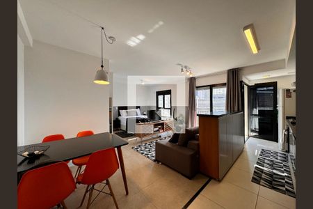 Sala de apartamento à venda com 1 quarto, 40m² em Campestre, Santo André