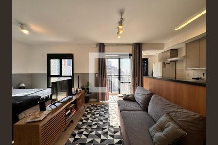 Sala de apartamento à venda com 1 quarto, 40m² em Campestre, Santo André