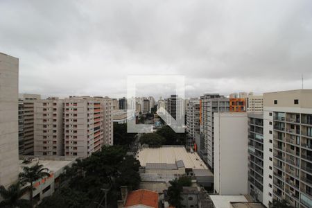 Vista da Varanda Sala/Cozinha de kitnet/studio para alugar com 1 quarto, 31m² em Indianópolis, São Paulo