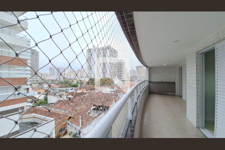 Varanda da Sala de apartamento para alugar com 2 quartos, 77m² em Guilhermina, Praia Grande