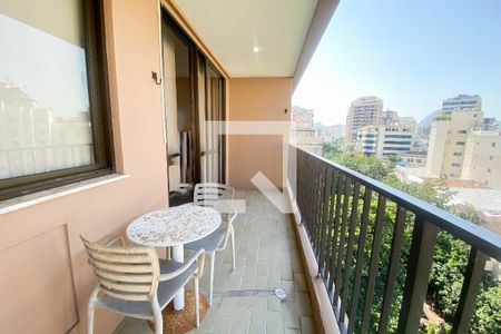 Varanda de apartamento à venda com 1 quarto, 50m² em Leblon, Rio de Janeiro