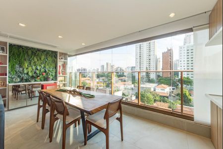 Sala de apartamento à venda com 1 quarto, 110m² em Brooklin Novo, São Paulo