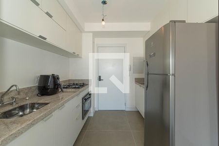 Cozinha de apartamento para alugar com 1 quarto, 40m² em Brooklin Paulista, São Paulo