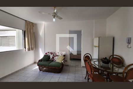 Sala de apartamento para alugar com 1 quarto, 50m² em Itararé, Santos