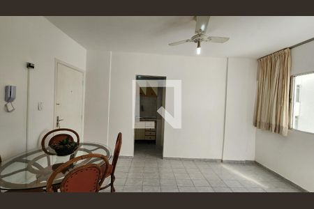 Sala de apartamento para alugar com 1 quarto, 50m² em Itararé, Santos