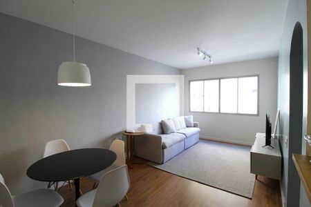 Sala de apartamento à venda com 1 quarto, 44m² em Indianópolis, São Paulo