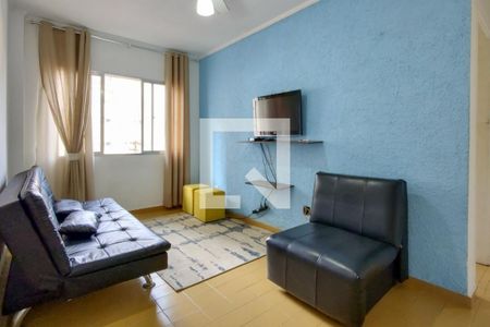 Sala de apartamento para alugar com 1 quarto, 49m² em Tupi, Praia Grande