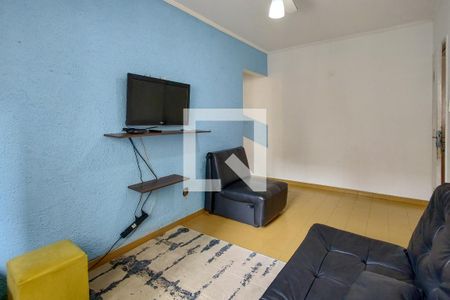 Sala de apartamento para alugar com 1 quarto, 49m² em Tupi, Praia Grande
