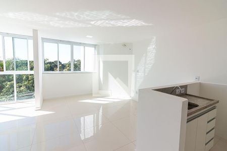 Cozinha Americana - Sala de apartamento para alugar com 1 quarto, 81m² em Shcgn 703, Brasília