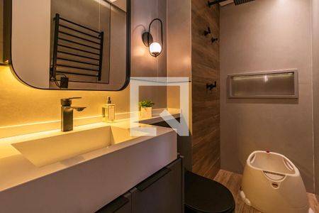 Banheiro Social de apartamento para alugar com 2 quartos, 70m² em Dezoito do Forte Empresarial/alphaville., Barueri