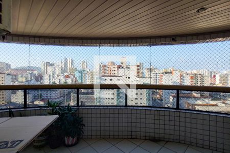 Varanda gourmet de apartamento para alugar com 3 quartos, 120m² em Guilhermina, Praia Grande