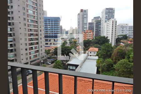 Vista da Sacada de kitnet/studio para alugar com 1 quarto, 30m² em Jardim das Bandeiras, São Paulo