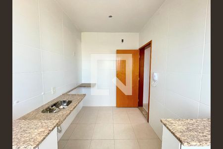 Cozinha de apartamento à venda com 2 quartos, 52m² em Morro do Confisco, Contagem