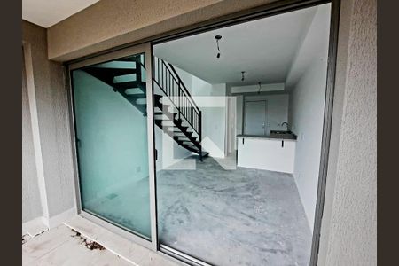 Varanda da Sala de apartamento à venda com 1 quarto, 61m² em Indianópolis, São Paulo