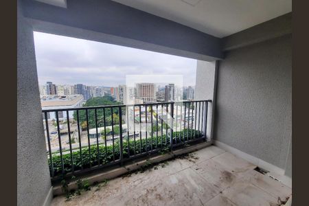 Varanda da Sala de apartamento à venda com 1 quarto, 61m² em Indianópolis, São Paulo