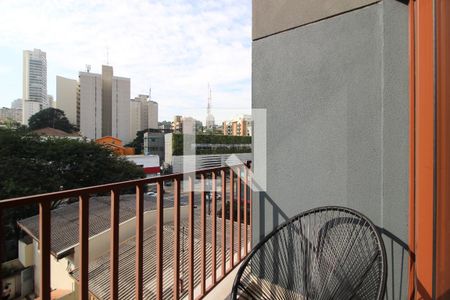 Varanda da Sala de apartamento para alugar com 1 quarto, 45m² em Jardim das Bandeiras, São Paulo