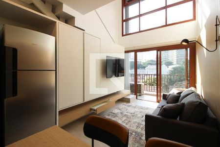 Sala de apartamento para alugar com 1 quarto, 45m² em Jardim das Bandeiras, São Paulo