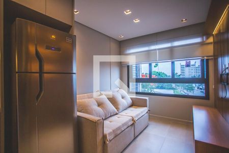 Sala / Cozinha de apartamento para alugar com 1 quarto, 30m² em Mirandópolis, São Paulo