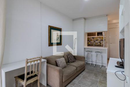 Sala de apartamento para alugar com 1 quarto, 32m² em Panamby, São Paulo