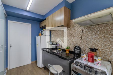 Cozinha de apartamento à venda com 1 quarto, 24m² em Paraíso do Morumbi, São Paulo