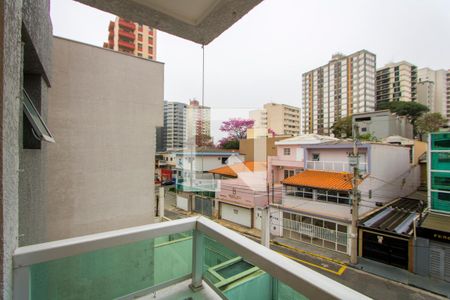 Varanda da sala de apartamento para alugar com 2 quartos, 56m² em Vila Assunção, Santo André