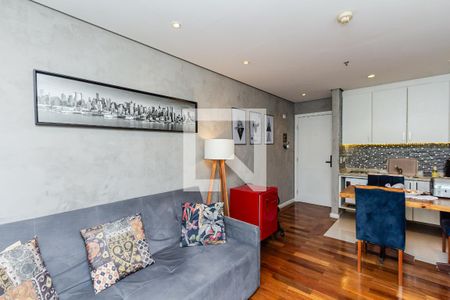 Sala/Cozinha de apartamento para alugar com 1 quarto, 43m² em Itaim Bibi, São Paulo