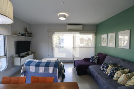 Sala de apartamento para alugar com 3 quartos, 120m² em Vila Julia, Guarujá