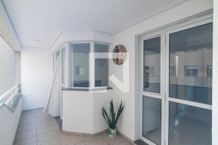 Varanda Gourmet de apartamento à venda com 3 quartos, 110m² em Vila Valparaíso, Santo André