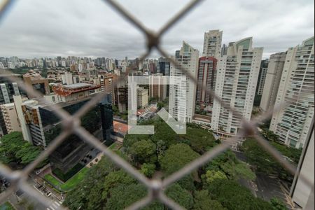 Sacada da Sala - Vista de apartamento à venda com 1 quarto, 87m² em Cidade Monções, São Paulo
