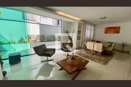 Sala de apartamento para alugar com 4 quartos, 115m² em Grajaú, Belo Horizonte