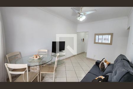 Sala de apartamento para alugar com 1 quarto, 59m² em Boqueirão, Santos