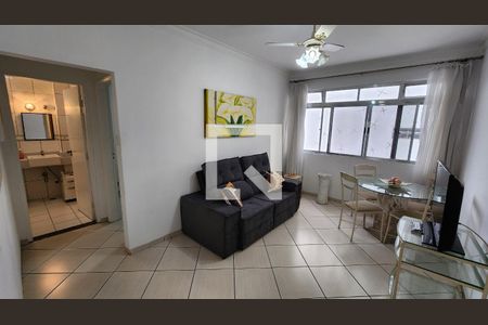 Sala de apartamento para alugar com 1 quarto, 59m² em Boqueirão, Santos