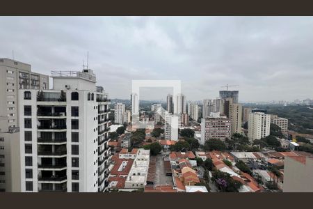 Vista da sala de kitnet/studio para alugar com 1 quarto, 26m² em Pinheiros, São Paulo