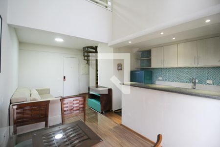 Sala de apartamento à venda com 1 quarto, 52m² em Moema, São Paulo