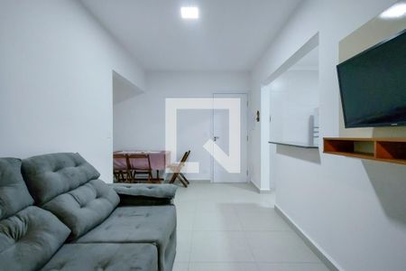 Sala  de apartamento para alugar com 1 quarto, 48m² em Guilhermina, Praia Grande