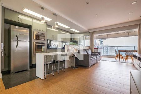 Sala/Cozinha de apartamento à venda com 2 quartos, 84m² em Pinheiros, São Paulo