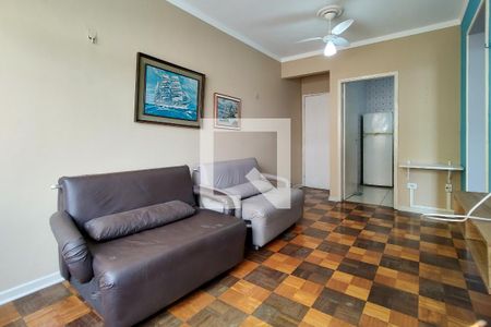 Sala de apartamento para alugar com 1 quarto, 59m² em Canto do Forte, Praia Grande