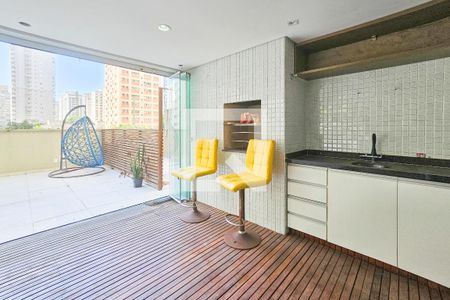Varanda  de apartamento para alugar com 3 quartos, 215m² em Barra Funda, Guarujá