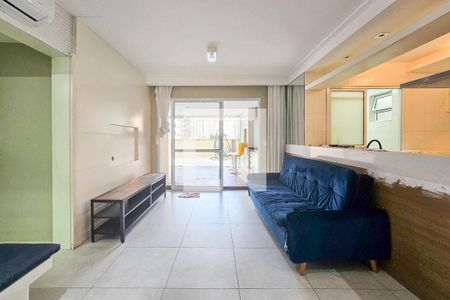 Sala de apartamento para alugar com 3 quartos, 215m² em Barra Funda, Guarujá