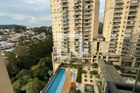 vista da Sacada de apartamento à venda com 1 quarto, 52m² em Sítio Tamboré Alphaville, Barueri