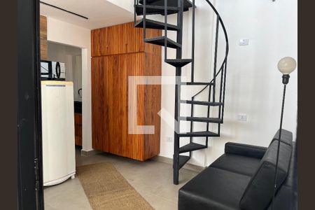 Sala/Cozinha de apartamento para alugar com 1 quarto, 50m² em Mirandópolis, São Paulo