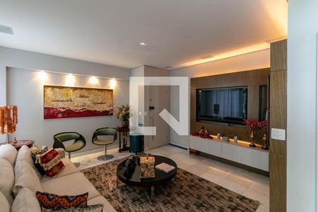 Sala de apartamento à venda com 4 quartos, 135m² em Belvedere, Belo Horizonte